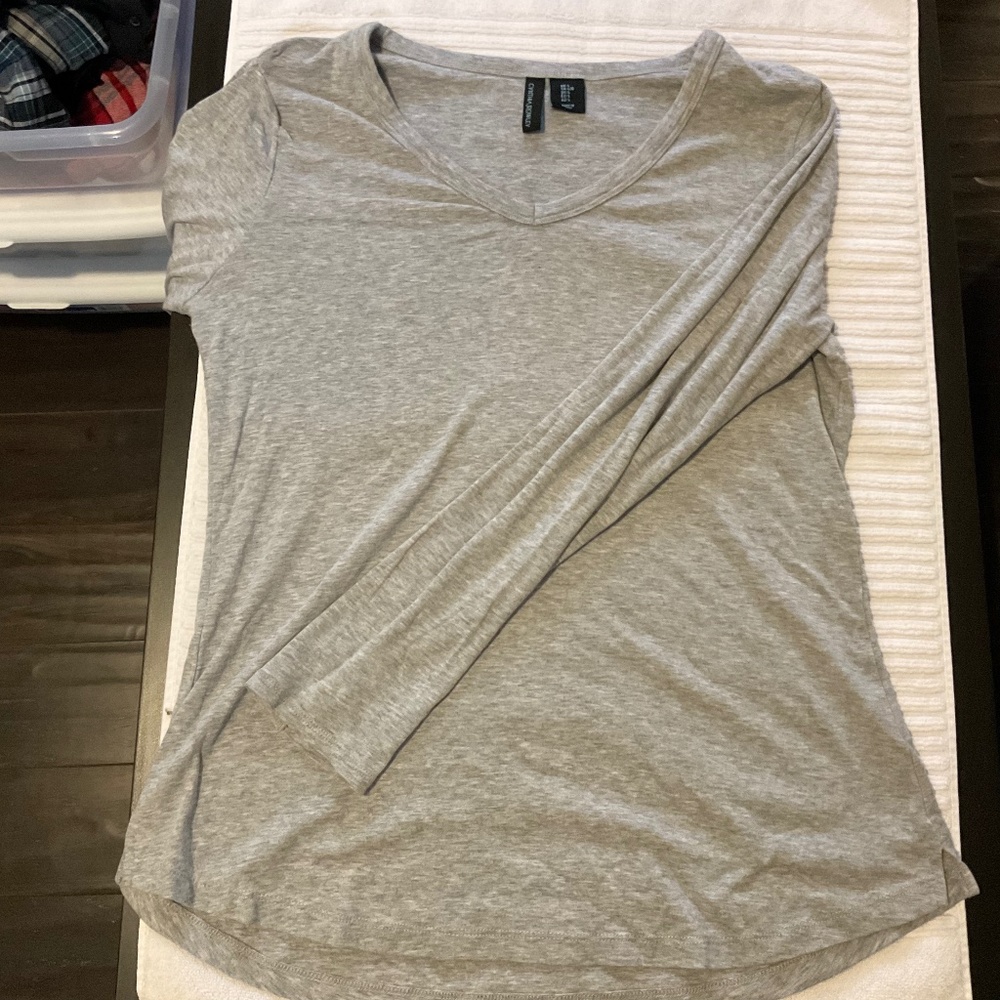 Cynthia Rowley Long Sleeved shirt in heathered grey